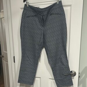 Ann Taylor Blue Patterned Cropped Pants